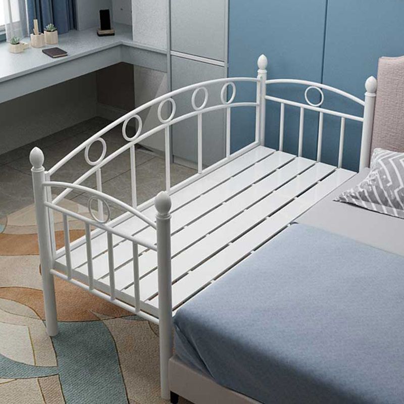 Contemporary Metal Standard Kids Bed Headboard Bed with Guardrail