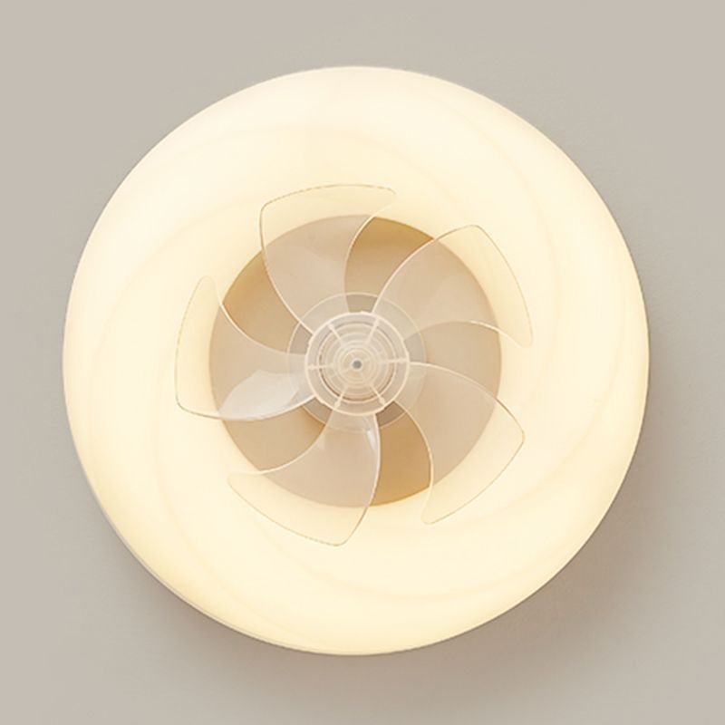 Metal Circular Ceiling Fan Light Nordic Style LED Ceiling Mounted Light