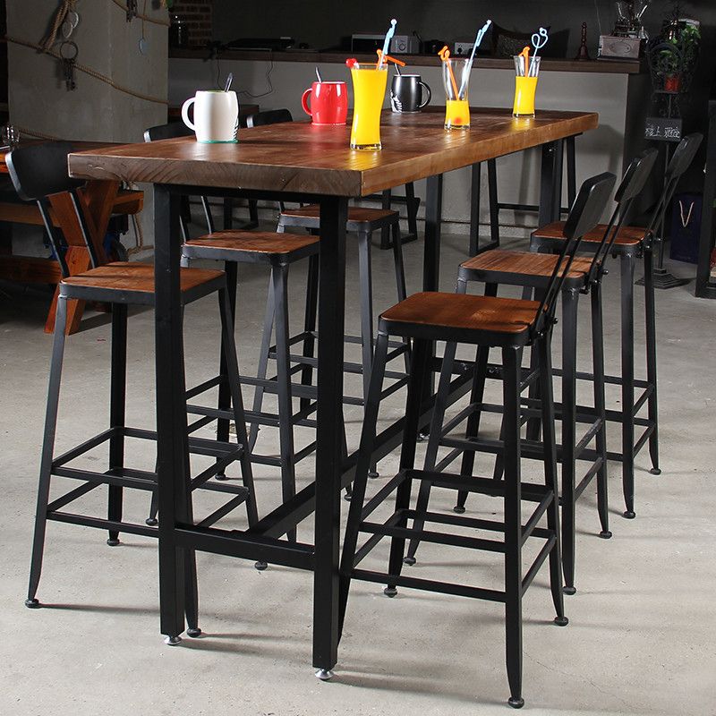 Rectangle Counter Height Table Contemporary Pub Height Dining Table