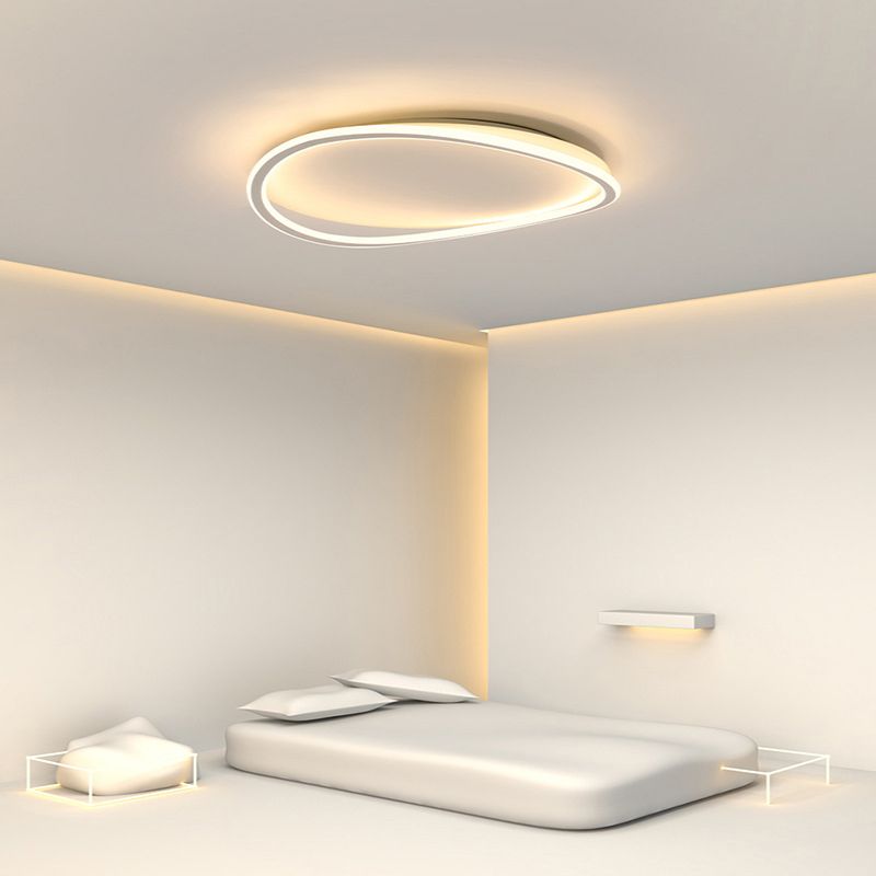 Acrylic LED Flush Mount in Modern Creative Style Metal Linear Ceiling Light