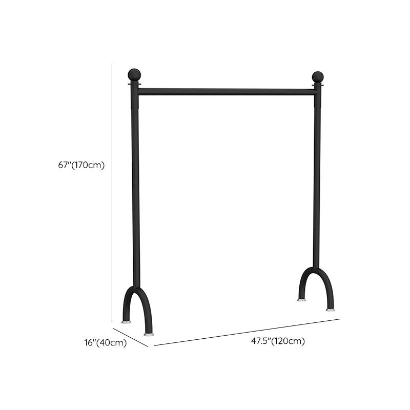 Modern Style Black Coat Rack Metal Frame Coat Hanger for Bedroom