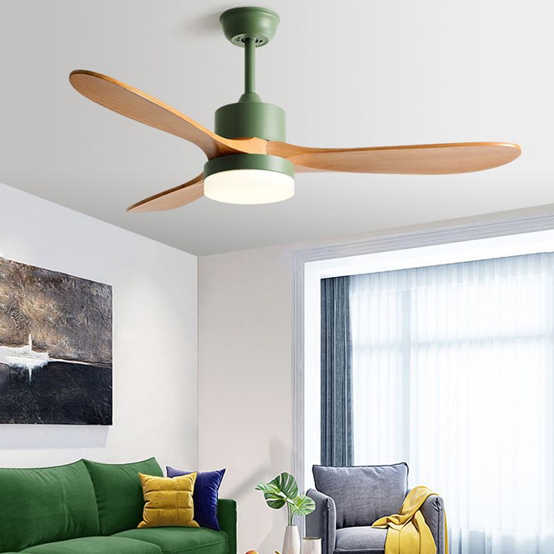 Fan Shape Metal Ceiling Fan Kid Style 1 Light Ceiling Mount Fans Fixtures for Living Room