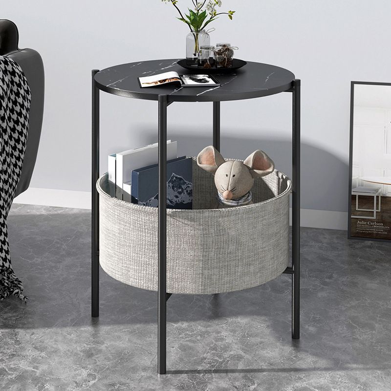 Modern Metal Frame/Cross Leg End Table Round/Rectangular Top Side Table