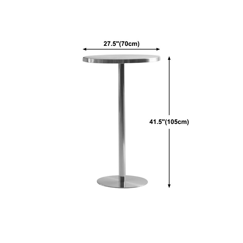 Industrial Style Stainless Steel Bar Table 42-inch Height Table for Coffee Shop