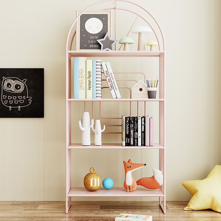 Metal Standard Bookcase Scandinavian Style Open Back Bookshelf