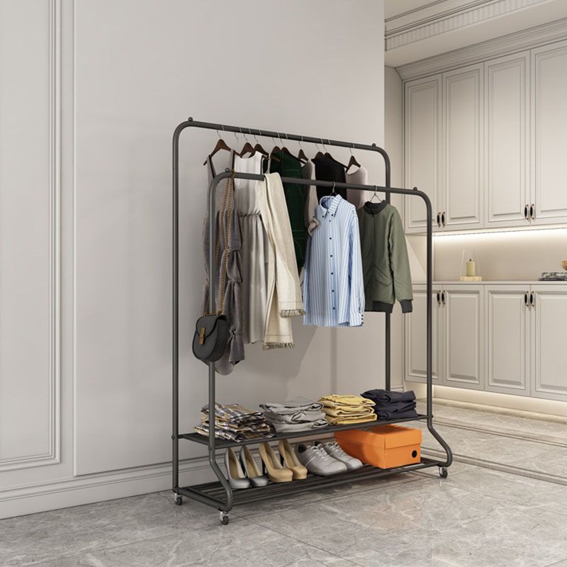 Contemporary Plain Coat Rack Storage Shelving Metal Coat Rack for Living Room