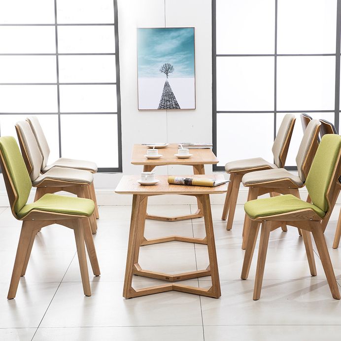 Wood Kitchen Dining Room Chair Contemporary Style Solid Back Side Chairs