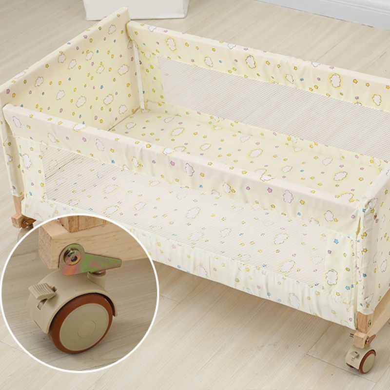 Convertible Solid Wood Crib Cradle Rectangle Crib Cradle for Baby