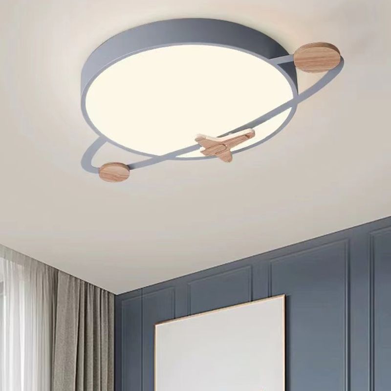 Modern LED Ceiling Light Gray/White Flush Mount Lighting for Home