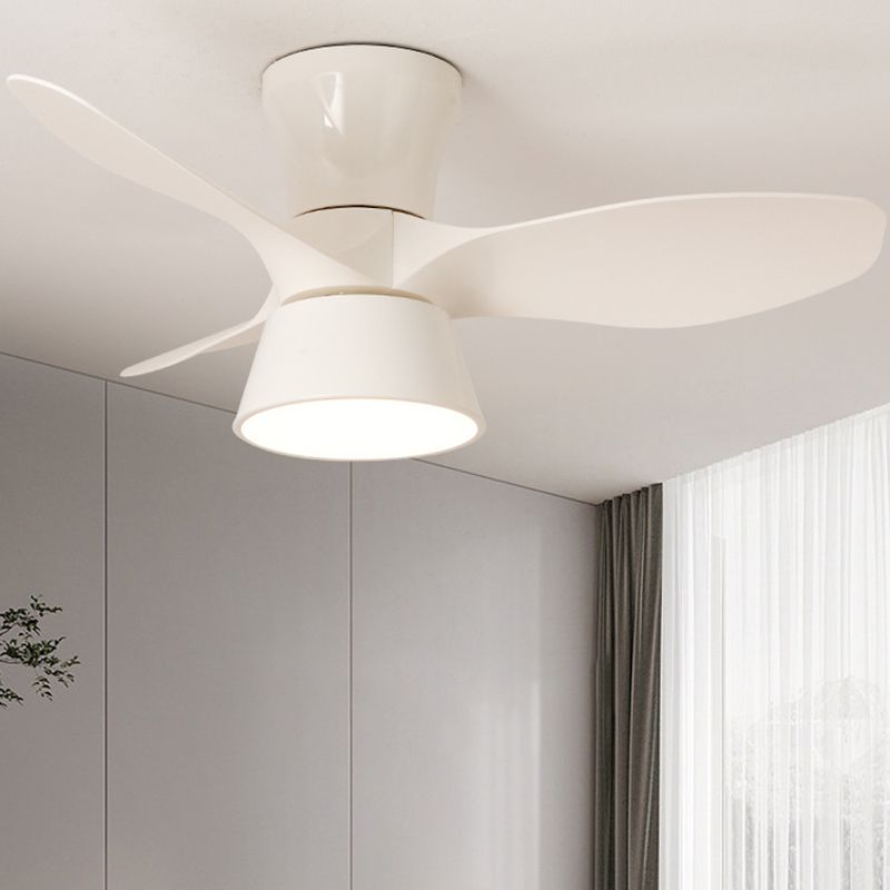 Modern Simple Fan Ceiling Fixture in Black / Brown / White LED 3 - Blades Fan Lighting