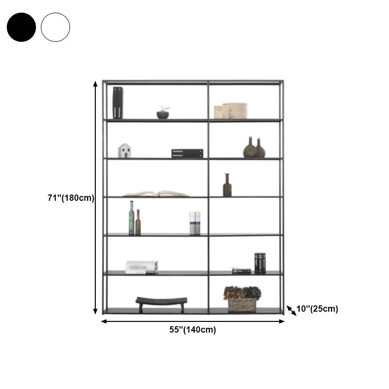 Libreria per scaffali aperti in stile minimalista con scaffale rettangolare