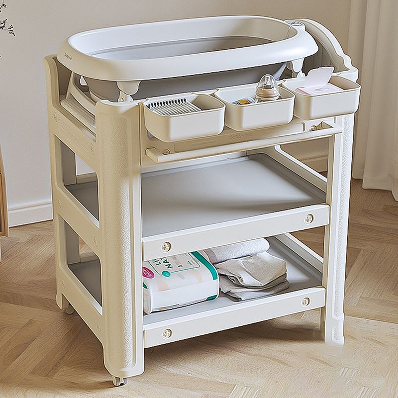 Modern Arch Top Baby Changing Table Safety Rails Changing Table With Shelf