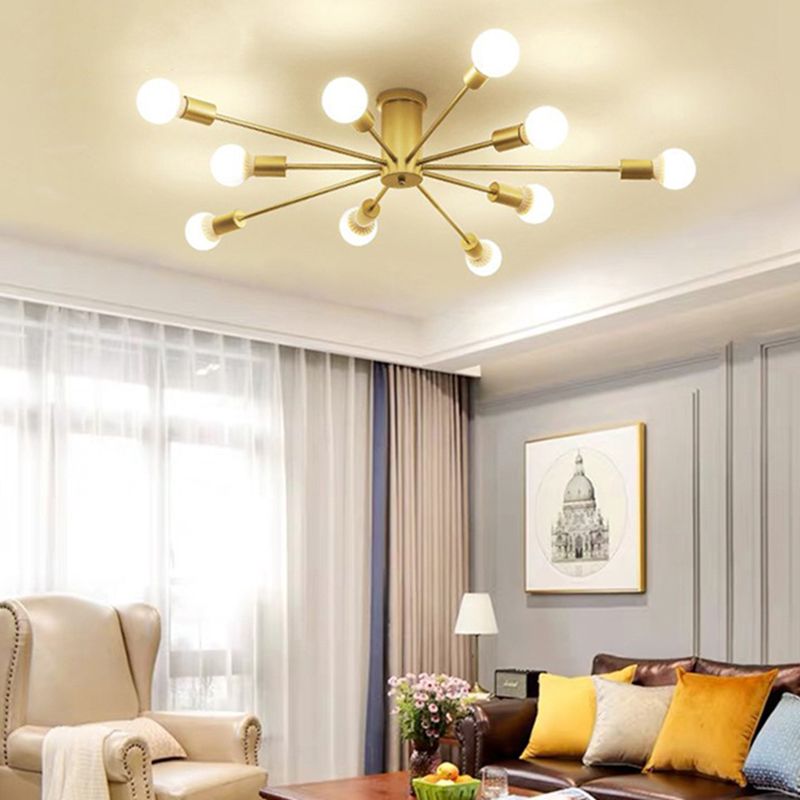 Molecular Styling Minimalism Flush-mount Light Open Bulb Design Living Room Ceiling Lamp