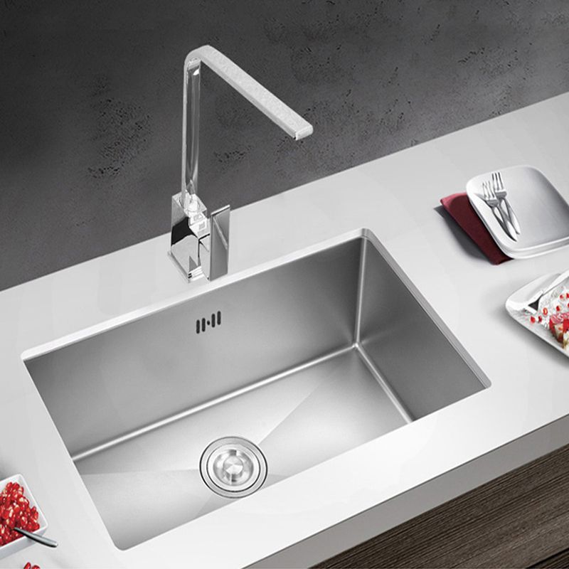 Single Bowl Kitchen Sink Stainless Steel Kitchen Sink with Rectangle Shape