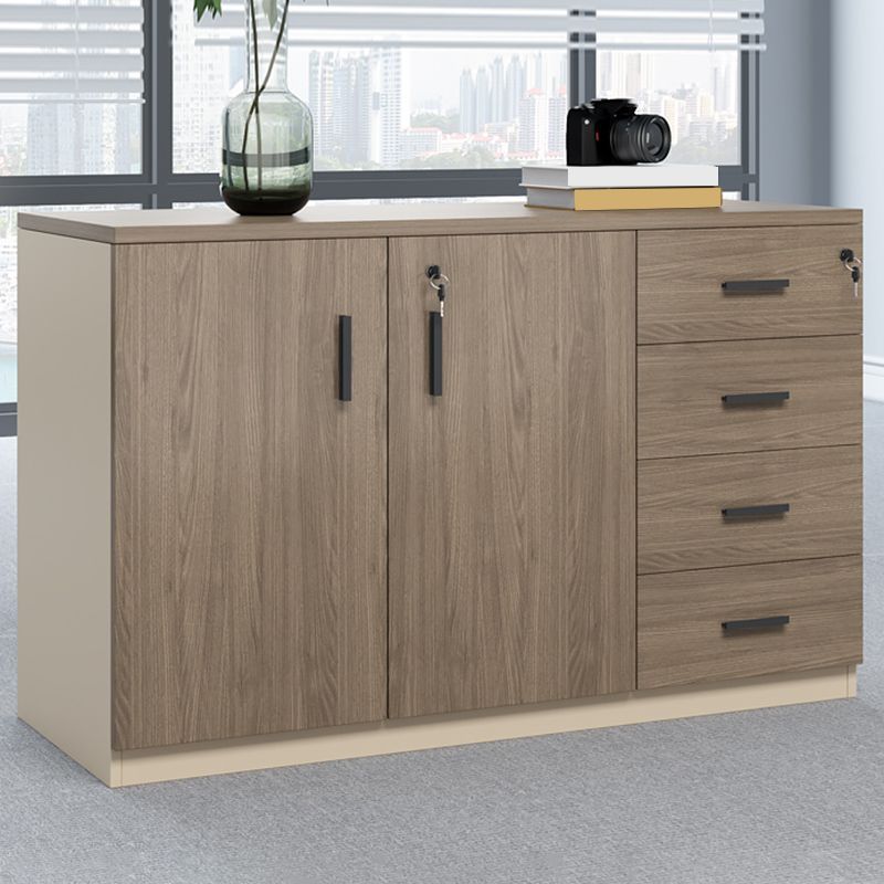 Modern Wood Cabinet with Lock and Storage Lateral Filing Cabinet