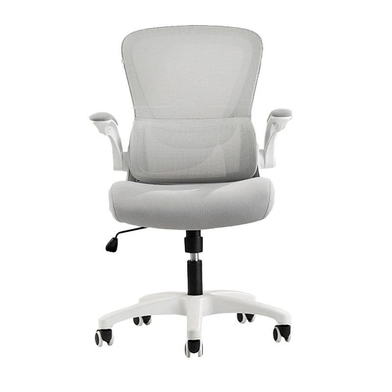 Modern Office Chair Padded Arms Tilt Mechanism No Distressing Ergonomic Chair with Wheels