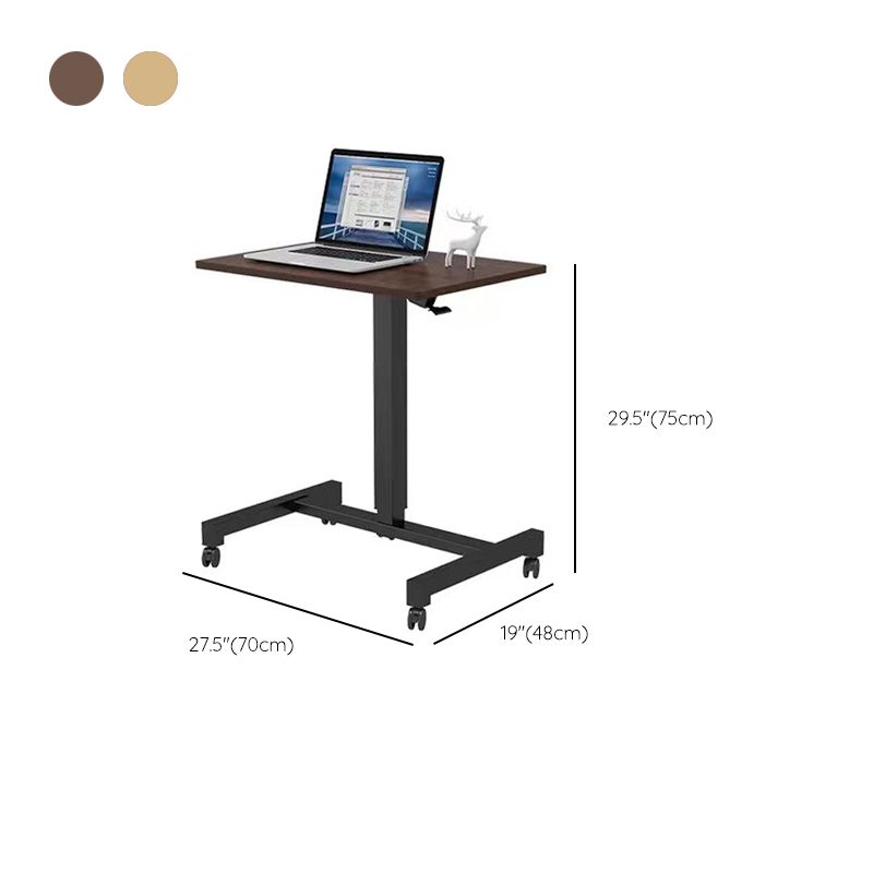 Wood Top Home Lap Desk Adjustable Kids Writing Desk with Casters