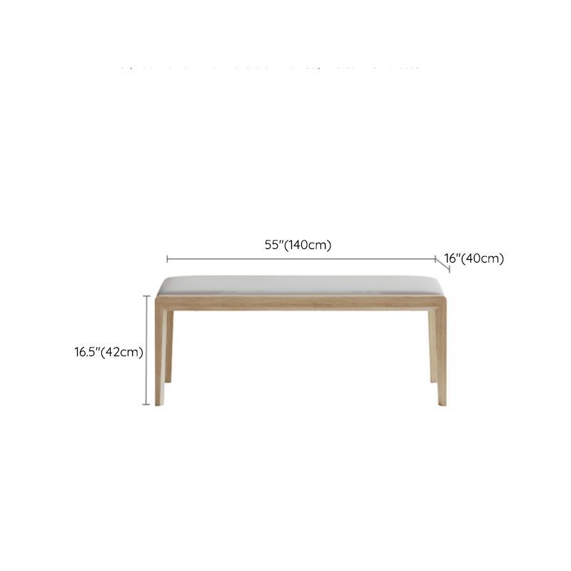 15.6-inch Width Modern Seating Bench Cushioned Solid Wood Bench