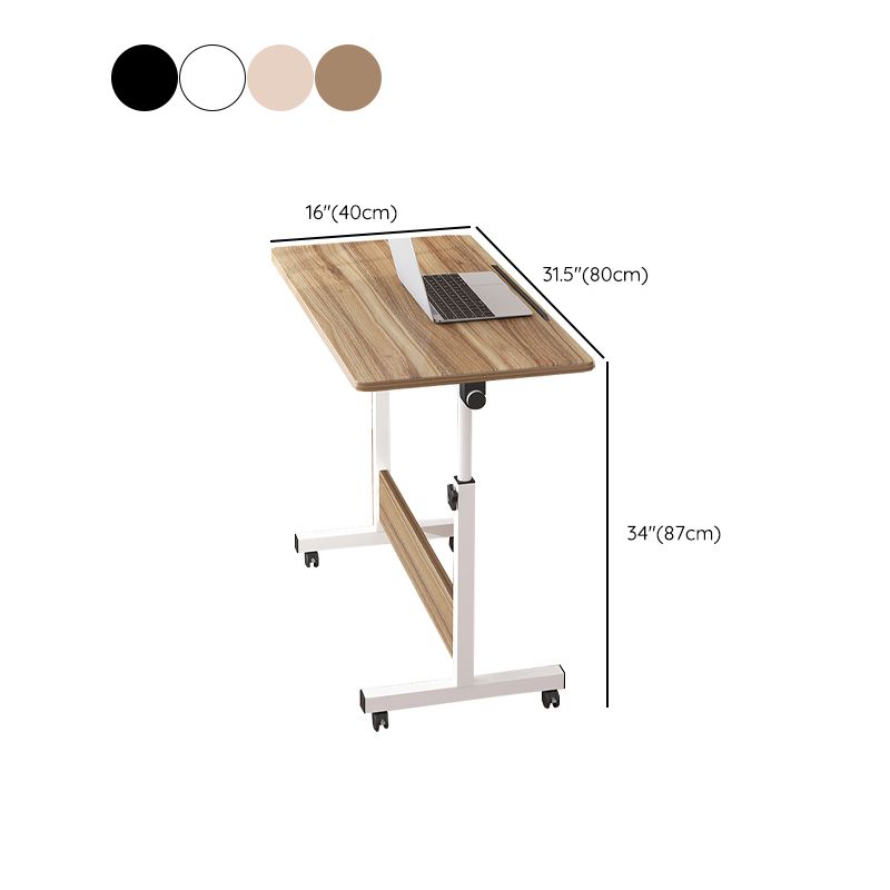 Adjustable Home Art Desk Wood and Metal Desk Kids Desk with Casters