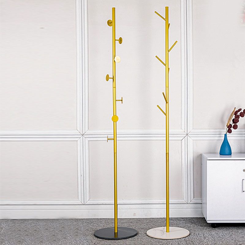 Modern Hall Tree Metal Free Standing Entryway Coat Rack Hall Stand