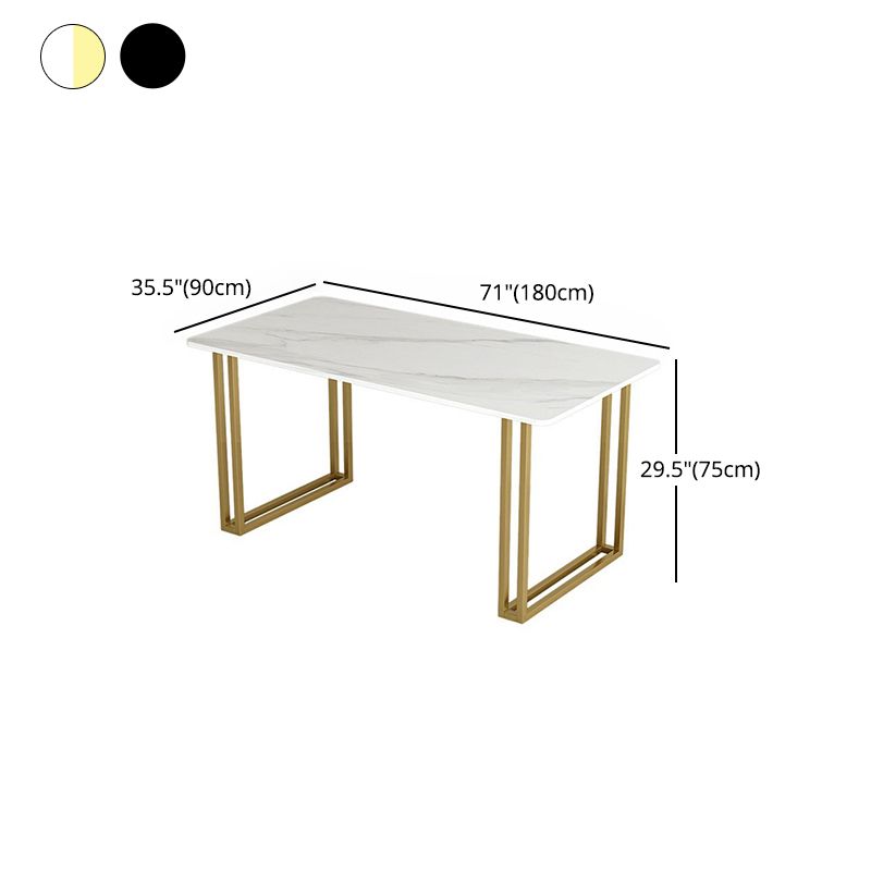 Glam 1/4/5/7 Pieces Dining Set Rectangle Stone Dining Table for Kitchen