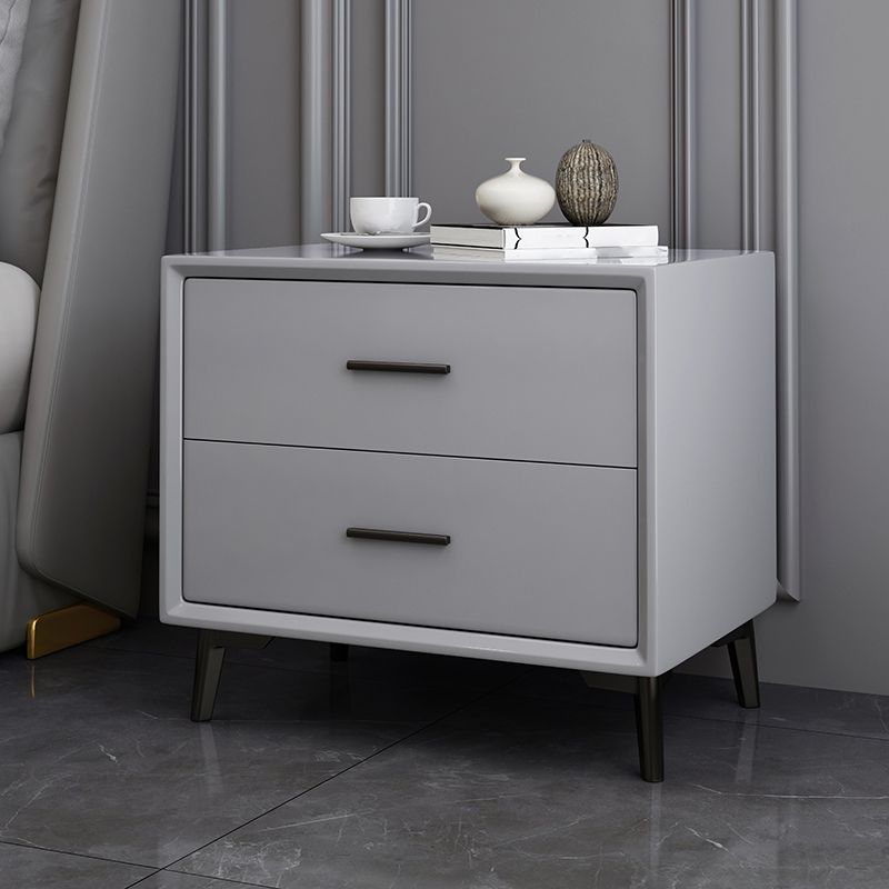 Contemporary Nightstand with Drawer Rectangular Top Night Table