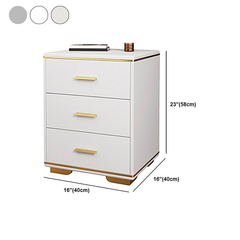 Drawer Storage Night Table Glam Imitation Wood Legs Included Bed Nightstand