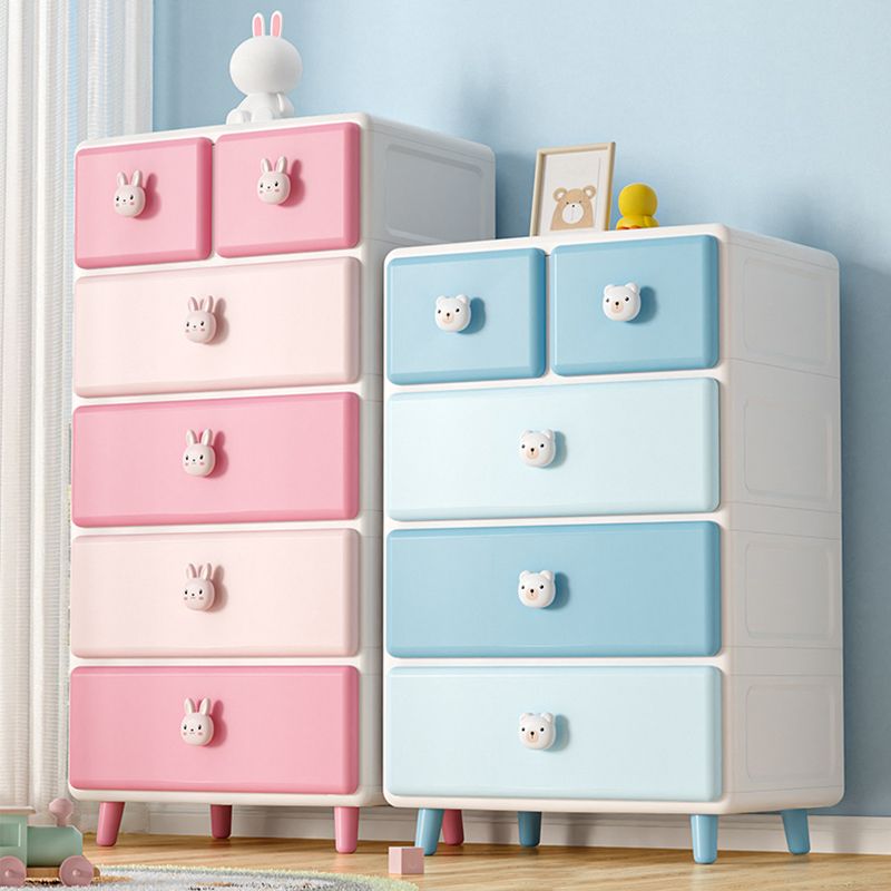 Contemporary Vertical Kids Furniture Plastic Nursery Dresser for Home