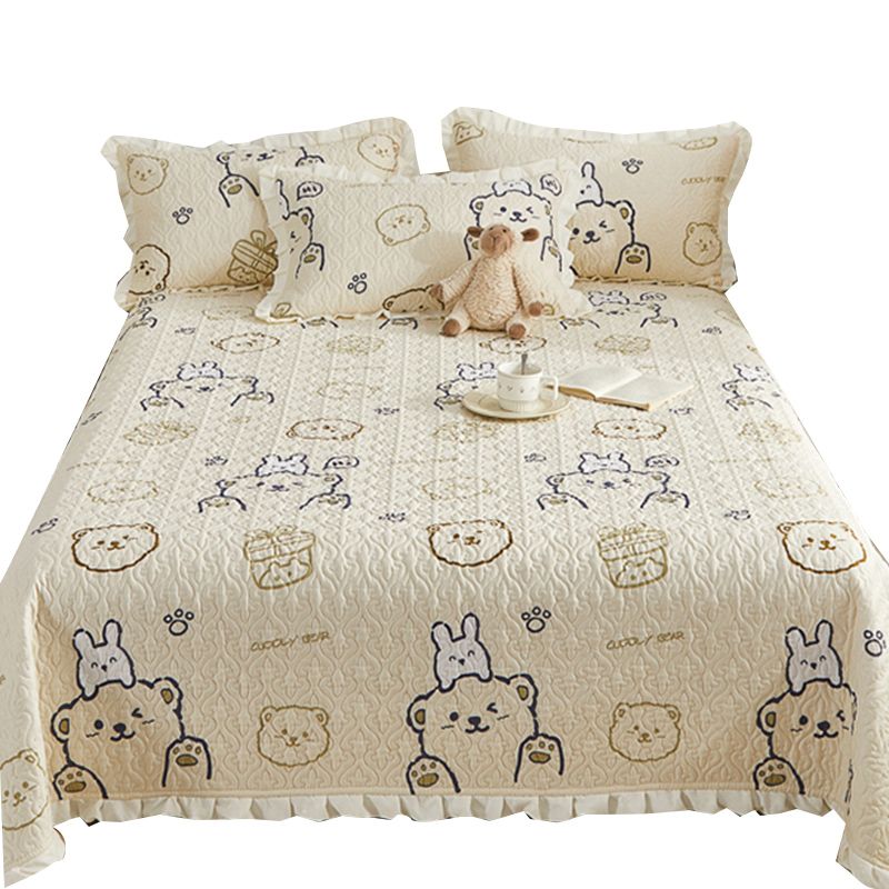 Sheet Sets Cotton Cartoon Printed Breathable Ultra Soft Wrinkle Resistant Bed Sheet Set