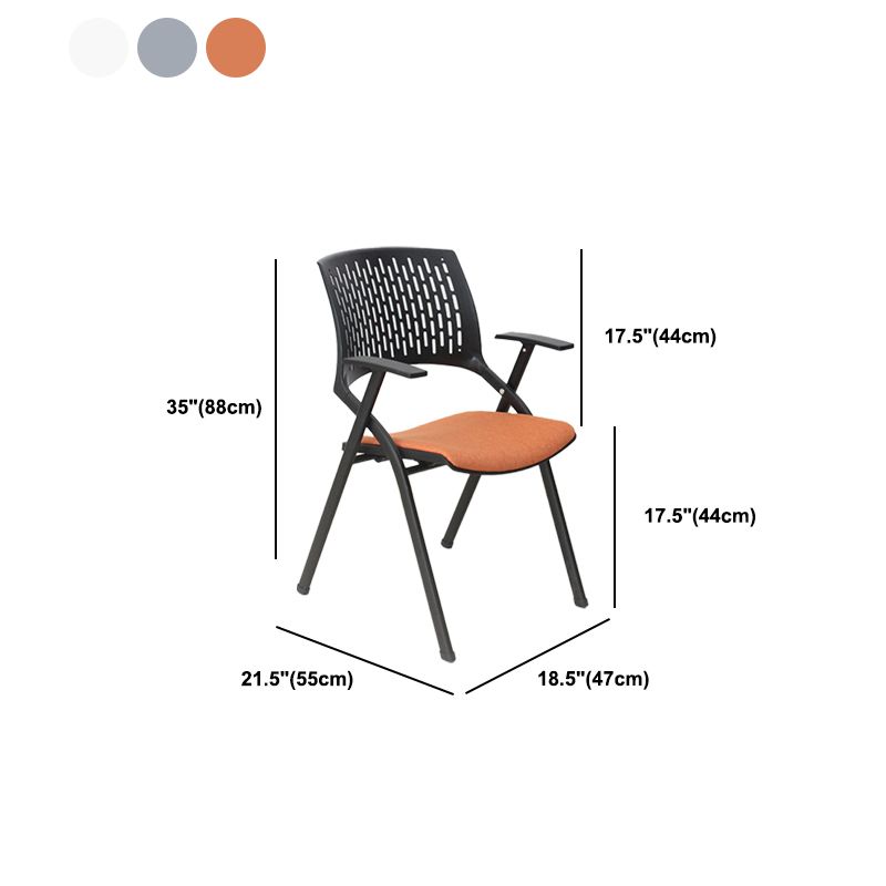 Contemporary No Wheels Conference Chair Plastic Fixed Arms Desk Chair