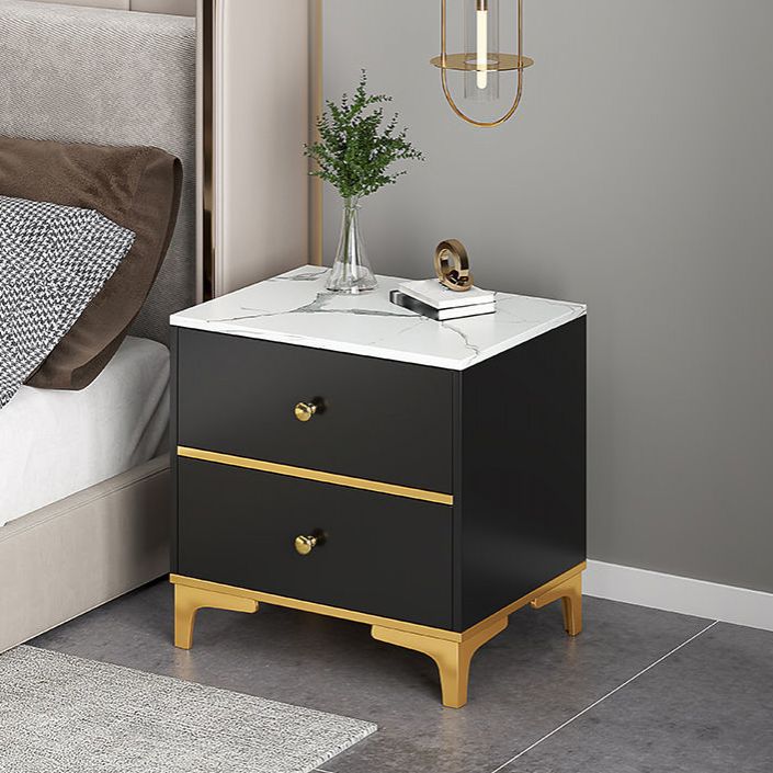 Modern Style Metal 2/3 Drawer White/grey/black 4 Legs Nightstand