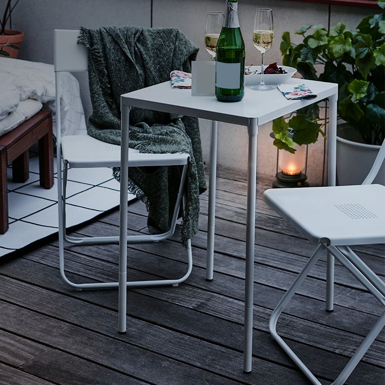 Modern Waterproof Metal Courtyard Table Rectangle Outdoor Table