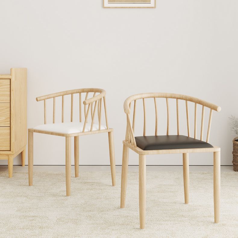 Sillas de comedor de comedor de madera contemporánea sillas de comedor de cuero para uso doméstico