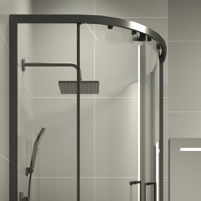 Linear Sliding Shower Enclosure Metal Semi-Frameless Shower Enclosure