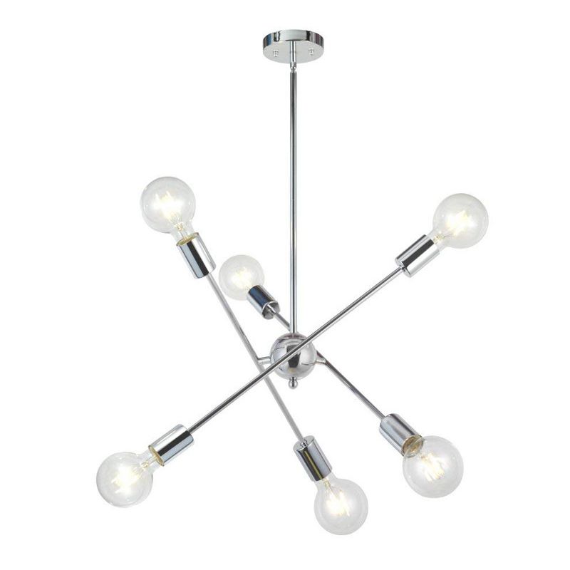 Batons Molecular Chandelier Lighting Industrial Exposed Bulb Hanging Pendant Light for Living Room