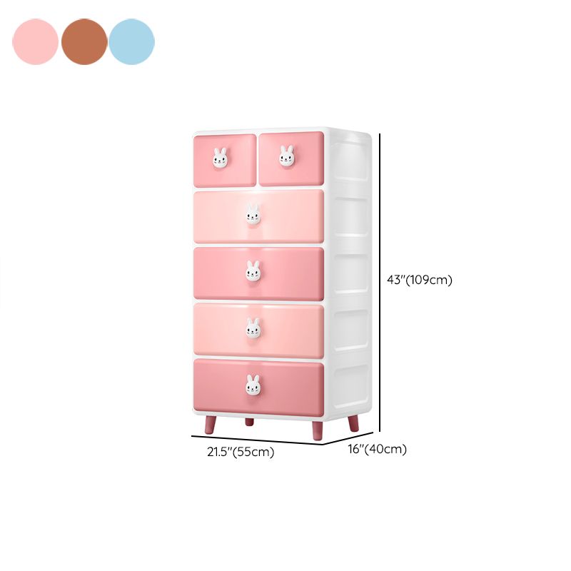 Ultra Modern Vertical Kids Dresser Set Plastic Kids Furniture with Drawers for Bedroom