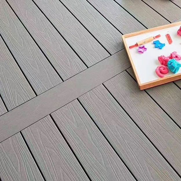 Rectangular Wood Floor Tiles Nailed Installation for Outdoor Patio