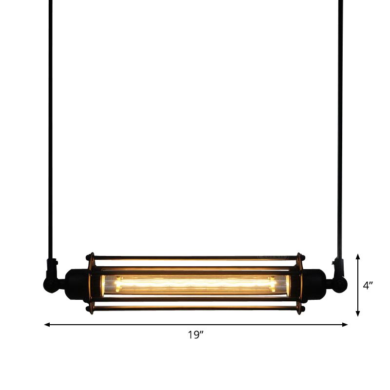 Tubo de cocina Bar suspensión colgante de hierro industrial 1 luz de lámpara colgante de 1 luces accesorios