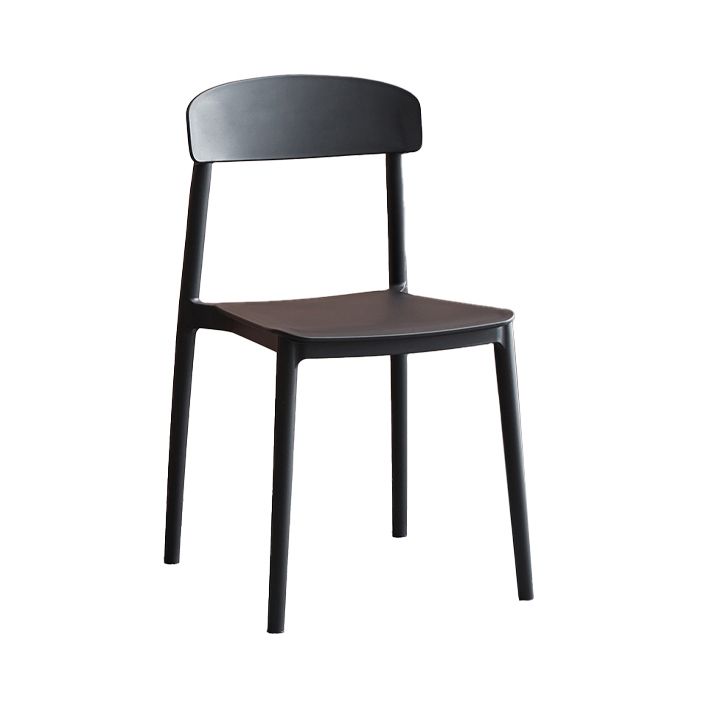 Contemporary Home Side Chair Open Back Plastic Stackable Dining Room Chair