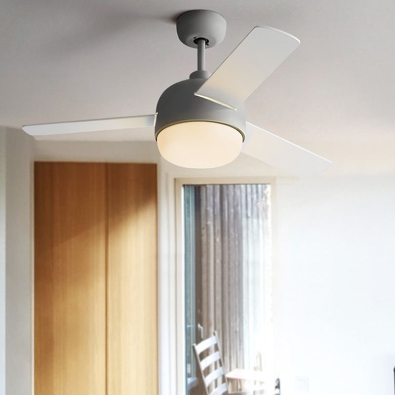 Fan Shape Metal Ceiling Fan Modern Style 1-Light Ceiling Fans Fixtures