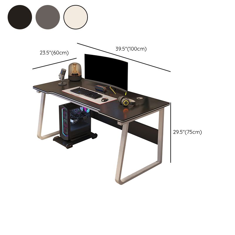 Contemporary Computer Desk Antique Finish Wooden Office Desk with Metal Legs