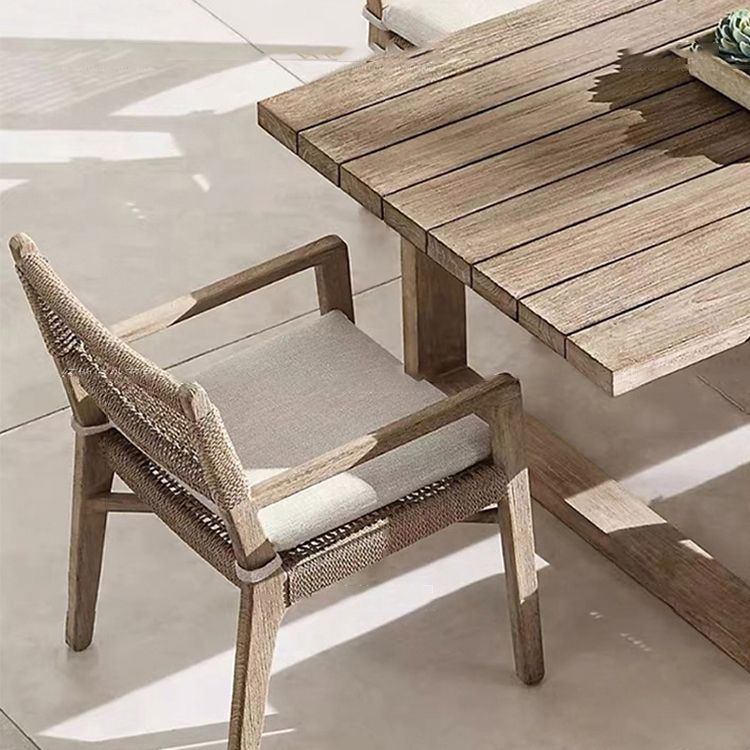 Contemporary Teak Wood Dining Table Outdoor Rectangle Coffee Table