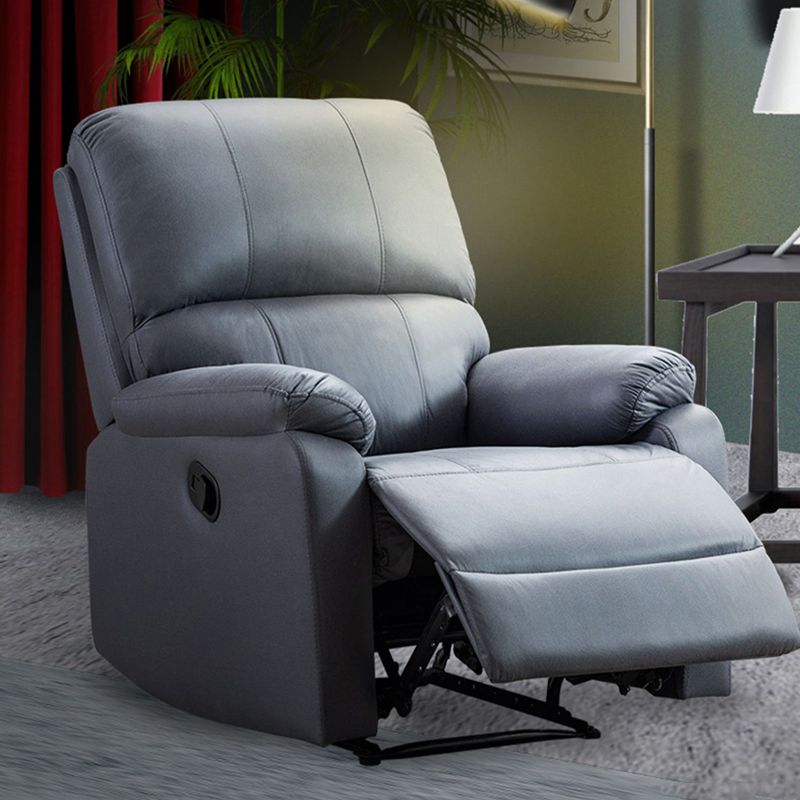 Modern Bonded Leather Standard Recliner with Extended Footrest