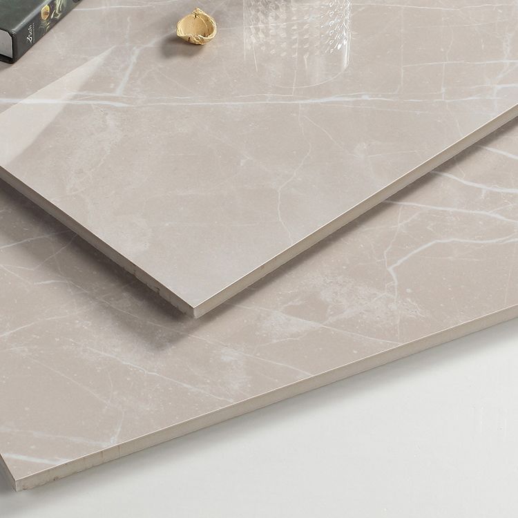 Square Floor Tile Straight Edge Polished Water Resistant Singular Tile