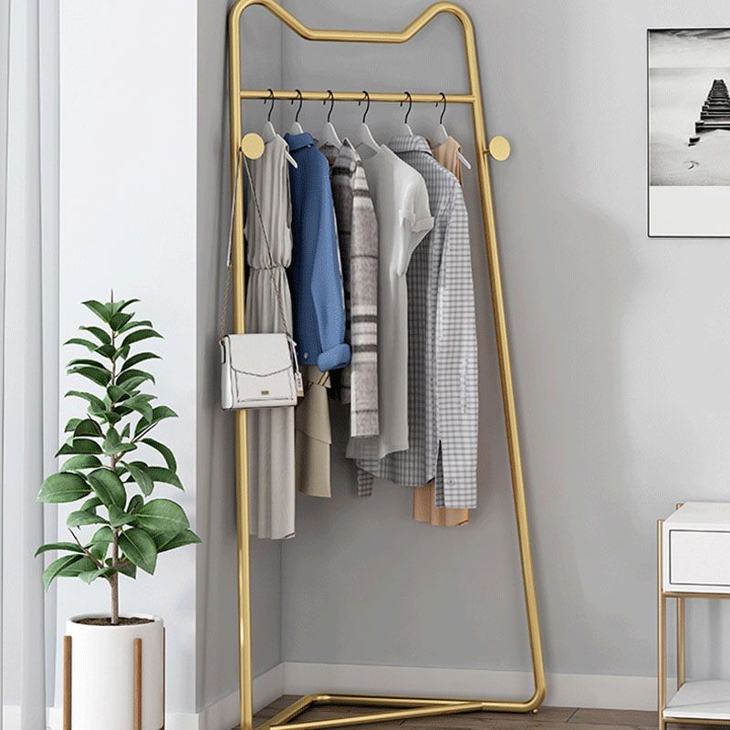 Contemporary Metal Coat Hanger Free Standing Coat Rack with Coat Hooks