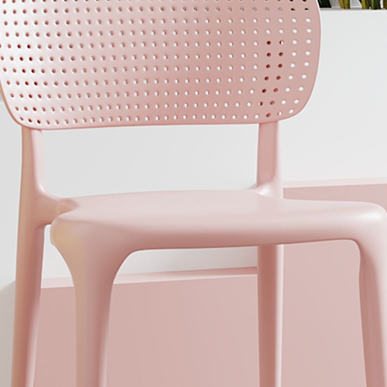 Plastic Contemporary Side Chair Open Back Dining Chairs for Dining Room