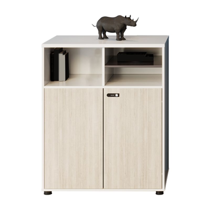 Contemporary File Cabinets Solid Wood Solid Color Vertical File Cabinet with Key Lock