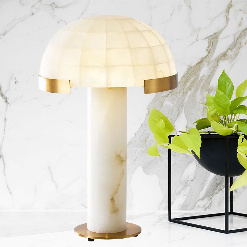 Marble Domed Task Lighting Modernism 1 Head Reading Book Light in White for Bedside