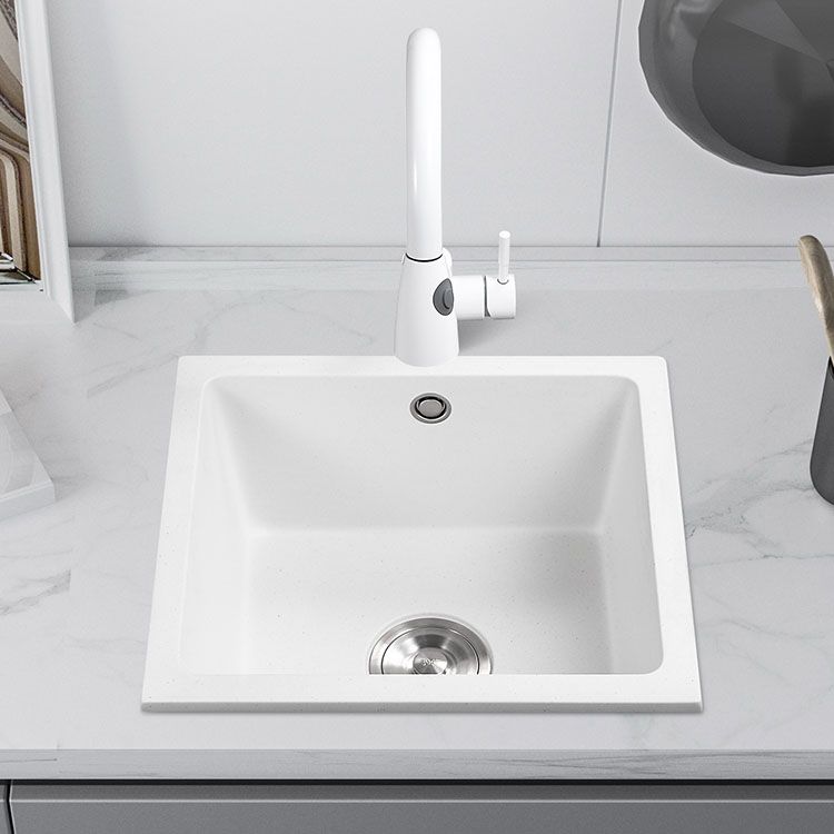 Modern Style Kitchen Sink Noise-cancelling Design Quartz Kitchen Sink