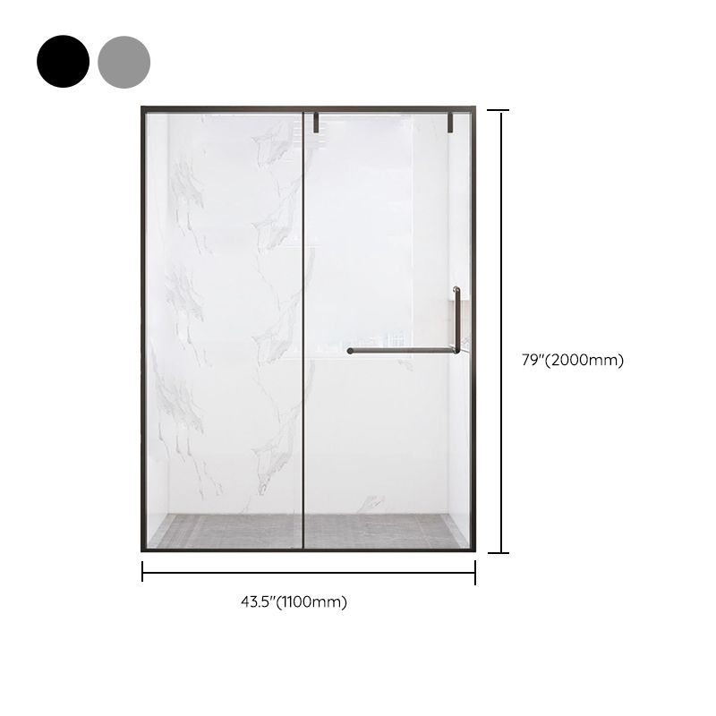 Transparent Tempered Shower Bath Door Semi Frameless Shower Doors